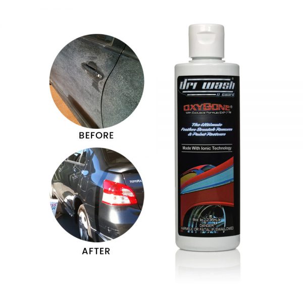 DRI-WASH N’ GUARD WATERLESS CARWASH OXYGONE (8oz) Before and after